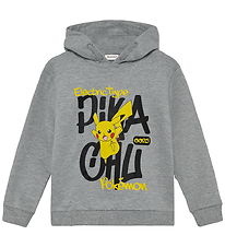 Minymo Hættetrøje - pokémon - Grey Melange