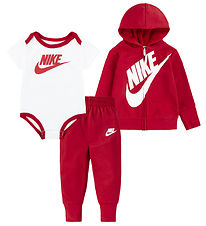 Nike Sæt - Cardigan/Sweatpants/Body k/æ - Gym Red