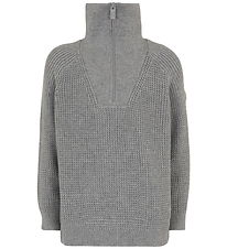 Emporio Armani Bluse - Strik - Uld - Light Grey Melange