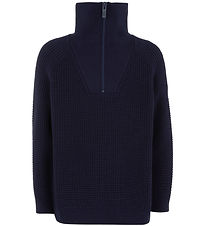 Emporio Armani Bluse - Strik - Uld - Blue Navy