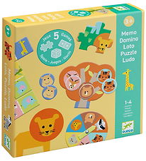Djeco Spil - 5 spil - Wild Animals