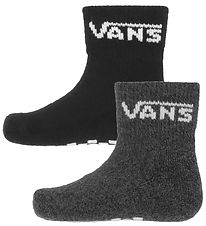 Vans Strømper - 2-pak - Classic Crew - Sort/Grå