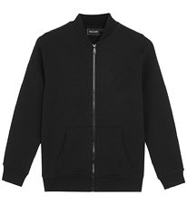 Lyle & Scott Cardigan - Embossed Eagle - Jet Black