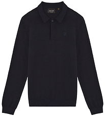 Lyle & Scott Bluse - Strik - Polo - Dark Navy