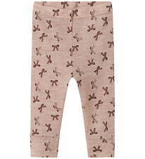 Name It Leggings - Uld - NbfWang - Shadow Gray/Bows