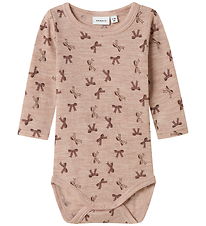 Name It Body l/æ - Uld - NbfWang - Shadow Gray/Bows