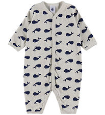 Petit Bateau Natdragt - Beige Melange m. Hval