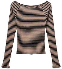 Sofie Schnoor Bluse - Rib - Soma - Brown Striped