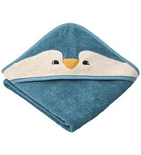 Liewood Babyhåndklæde - 70x70 cm - Albert - Penguin - Oceanview