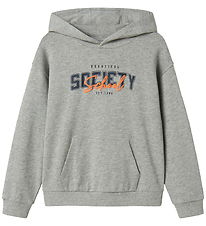 Name It Hættetrøje - NkmLucas - Grey Melange