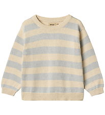 Wheat Bluse - Strik - Morgan - Soft Blue Stripe