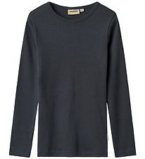 Wheat Bluse - Rib - Stig - Navy