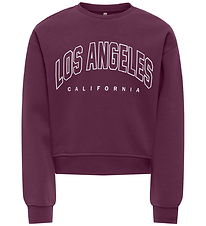 Kids Only Sweatshirt - KogSweat - Mauve Wine/Los Angeles - Calif
