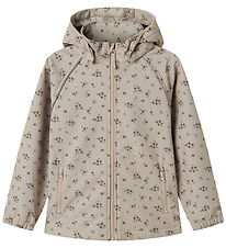 Name It Softshell m. Fleece - NkfAlfa08 - AOP -Pure Cashmere/Bou