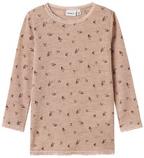 Name It Bluse - Uld - Noos - NmfWang - Shadow Gray/Small flowers