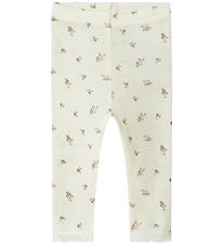 Name It Leggings - Uld - Noos - NbfWang - Snow White/Small flowe