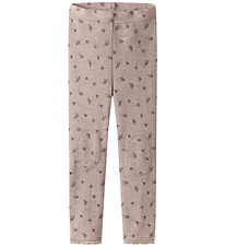 Name It Leggings - Uld - Noos - nmfWang - Shadow Gray/Small flow