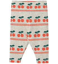 Tiny Cottons Leggings - Rib - Cherry - Light Cream Heather