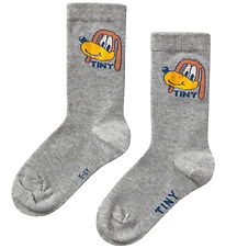 Tiny Cottons Strømper - Dog - Medium Grey Heather