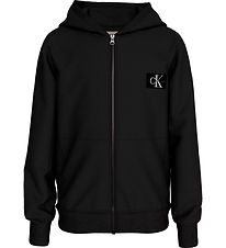 Calvin Klein Cardigan - Badge Zip Through - Black