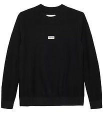 Calvin Klein Bluse - Strik - Logo Label - Ck Black