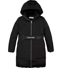Calvin Klein Dynejakke - Classic Belted - Ck Black
