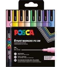 Posca Tuscher - PC-3M - 8 stk. - Pastel Farver