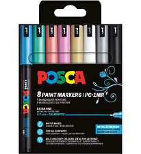 Posca Tuscher - PC-1M - 8 stk. - Metallic Farver