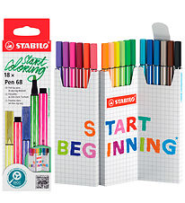 Stabilo Tuscher - Pen 68 - 18 stk - Multifarvet