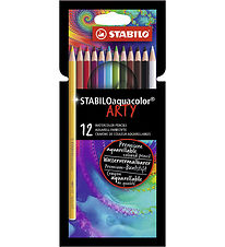 Stabilo Farveblyanter - Aquacolor Arty - 12 stk - Multifarvet