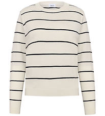 Grunt Bluse - Strik - GrFerro - Off White Stripe