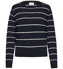 Grunt Bluse - Strik - GrFerro - Navy Stripe