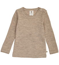 Müsli Bluse - Rib - Woolly - Uld - Balsam Melange