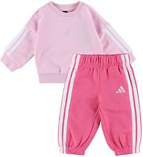 adidas Performance Sweatsæt - I 3S FT JOG 240 - CLPINK/WHITE/WHI