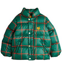Mini Rodini Jakke - Plaid Citypuffer - Grøn