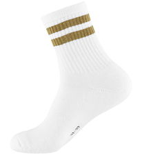 Name It Strømper - NkmJans - Bright White/Dull Gold