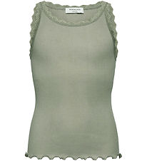 Rosemunde Top - RkBalta - Rib - Abbey Stone m. Blonder