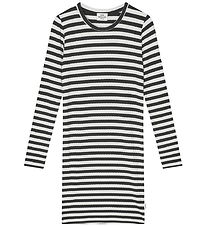 Mads Nørgaard Kjole - Stripe Dubina - Black/Vanilla Ice