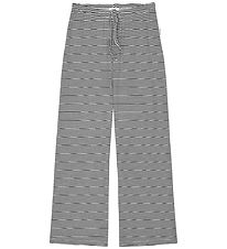 mads Nørgaard Bukser - Rib - Stripe Verona - Black/Vanilla Ice