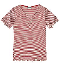 Mads Nørgaard T-shirt - Stripe Tiki - Winery/Vanilla Ice