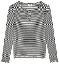 Mads Nørgaard Bluse -  Stripe Tala - Black/Vanilla Ice