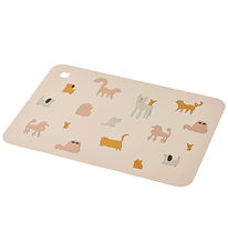 Liewood Dækkeserviet - Silikone - Jude - Cats and Dogs/Sandy