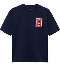 Tommy Hilfiger T-shirt - Varsity Front Back - Dark Night Navy