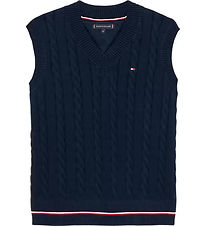 Tommy Hilfiger Vest - Strik - Cable - Dark Night Navy