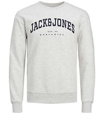 Jack & Jones Sweatshirt - JjeCaleb - White Melange