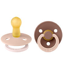 BIBS Colour Sutter - Str. 2 - 2-pak - Rund - Blush Woodchuck Mix