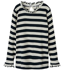 Name It Bluse - NmfPrakula - Dark Sapphire/Bright White