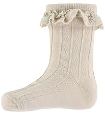 Wheat Strømper - Uld - Nora - OffWhite