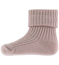Wheat Strømper - Uld - Rib - Ziggy - Dry Rose