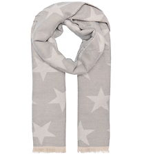 Kids Only Tørklæde - strik - KogBrina - Light Grey Melange/Stars